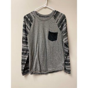 Brooklyn Cloth Mfg. Co. Men's Long Sleeve Shirt with Front Pocket Black/Gray Med